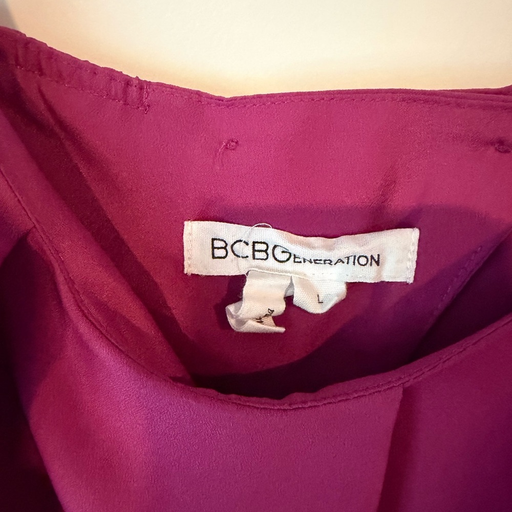BCBGeneration Fuchsia Spaghetti Strap Mini Dress - image 2